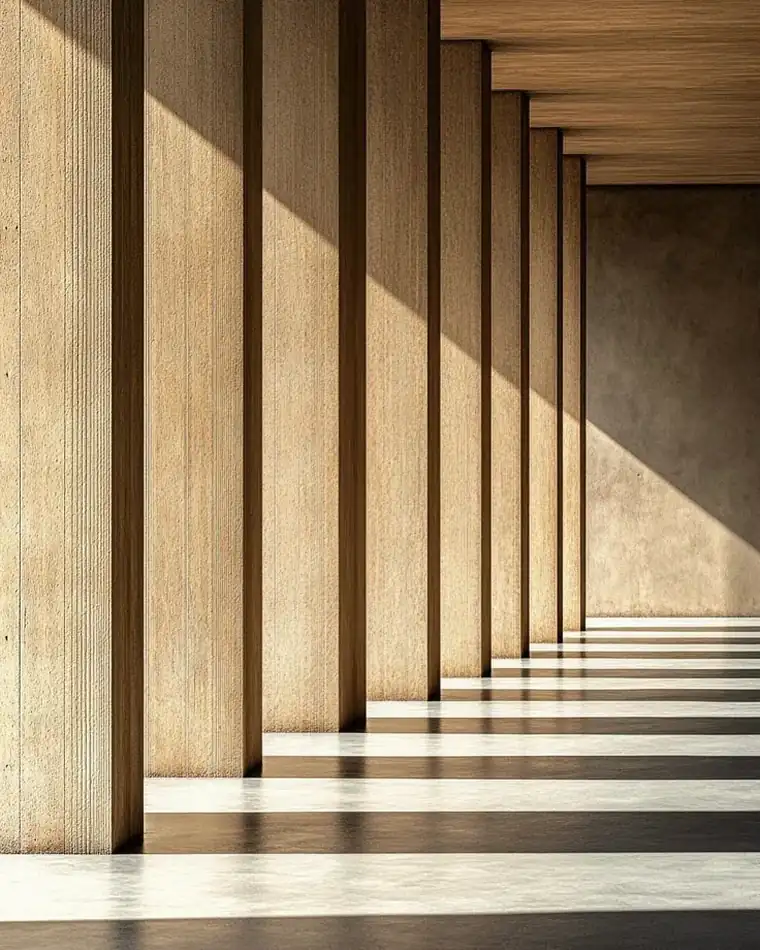 Architecturale kolommen als beeld voor het fundament-concept